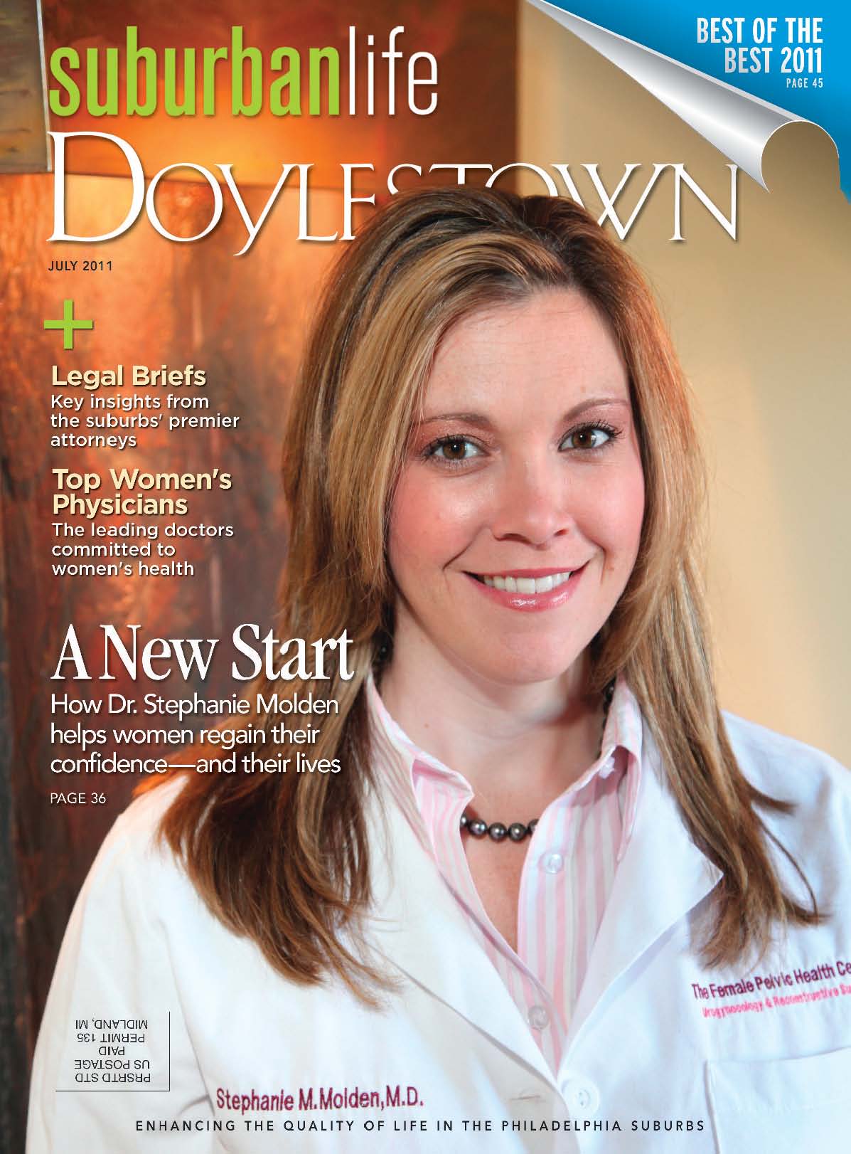 Dr. Stephanie Molden in Suburban Life Doylestown magazine